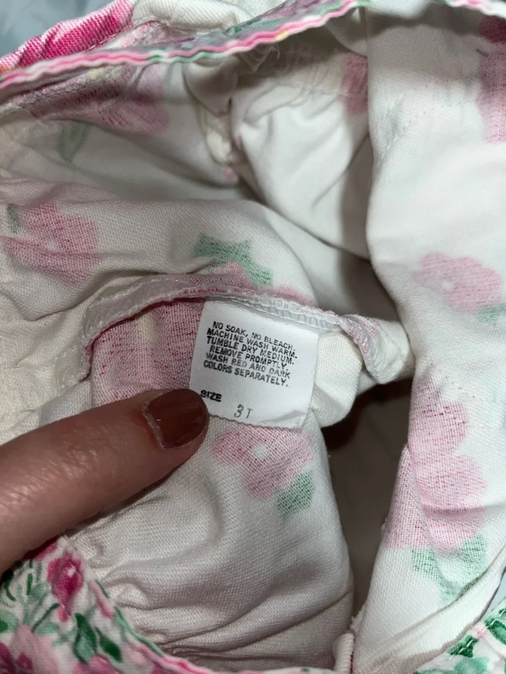 Vintage Oshkosh B’gosh Floral Bubble Romper 3T White Pink Bow Rare